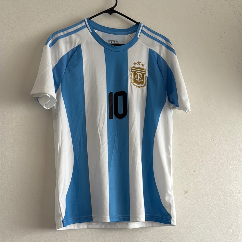 🇦🇷Argentina Messi Soccer Jersey, Unisex Adult Size Medium (No Adidas Logo)🇦🇷